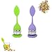 Mein HERZ 2 PCS Filtro tè, infusore per tè, Filtro per tè, Infusore Foglia Verde in Silicone Alimentare con Colino Integrato in Acciaio Inossidabile e Tappetino per Appoggiare (Viola + Verde)