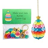 Knöpfe Ornamente Kits - ABS 10-12cm, Osterhasen Dekoknöpfe, Handmade Bastelset für Alter | für Erwachsene Wohnzimmer Schlafzimmer Wandtür Klassenzimmer Fenster