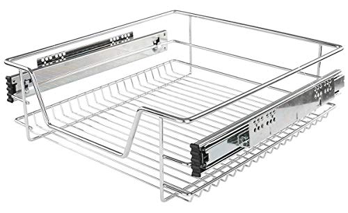 Lighting Innovations 3 X 500MM PULL OUT WIRE BASKET KITCHEN LARDER BASE UNIT CUPBOARD SOFT CLOSE - Image 3