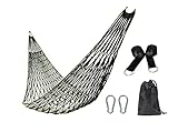 KNC Outdoor Travel Camping Sport Hammock with Tree Straps for Hanging, Army Green Net Mesh Nylon...