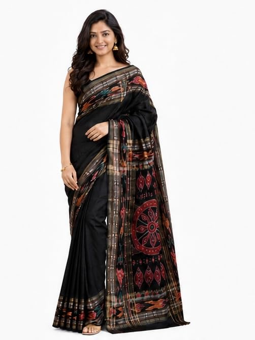 HOUSE OF ADVITA sambalpuri silk saree in raw silk – image 7