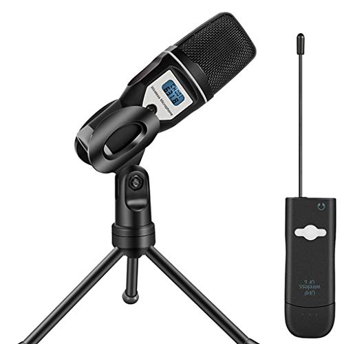 Deinbe UHF USB Wireless-Mikrofonstativ Stativbefestigung Omnidirectional PC Laptop Studio-Aufnahme Mic-Empfänger - Image 7