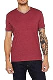 Hochwertige Baumwolle ESPRIT Herren 089Ee2K040 T-Shirt, Rot (Bordeaux Red 600), XXX-Large (Herstellergröße: 3XL)