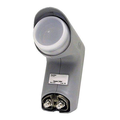 Dual LNBF Satellite D-Channel Feed Digital Amplified D-Tube Dish Receiver Antenna, Replacement OEM Original Standard, Low Noise