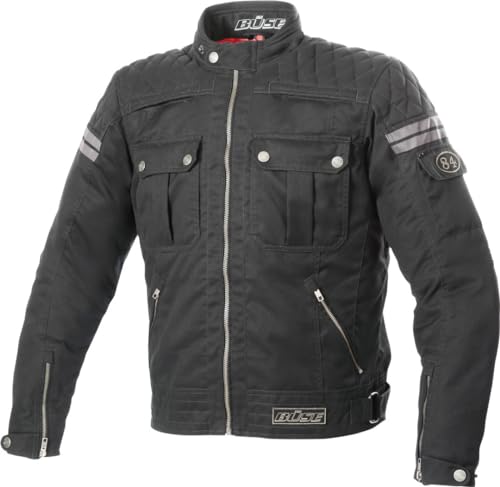 Büse Blackpool Motorrad Textiljacke, schwarz, 56