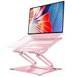 urmust Laptop Stand, Adjustable Laptop Stand for Desk, Rose Gold