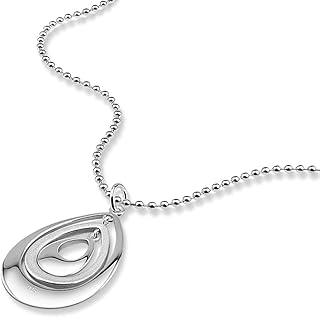 LYGBAOFUL 100% 925 Sterling Silber Übertreibung großer Tropfen Anhänger Halskette Damen edler Schmuck s