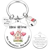 House Warming Gifts New Home - 2026 Housewarming Irish Blessing Keychain for Women Men Homeowner, Silver Moving in Keyring Real Estate Agent Gift