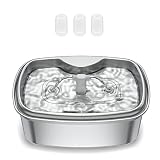Bento Cat Water Fountain Stainless Steel 2-Way Spout, 2L/67oz Cat and Dog Fountain with Ultra Quiet