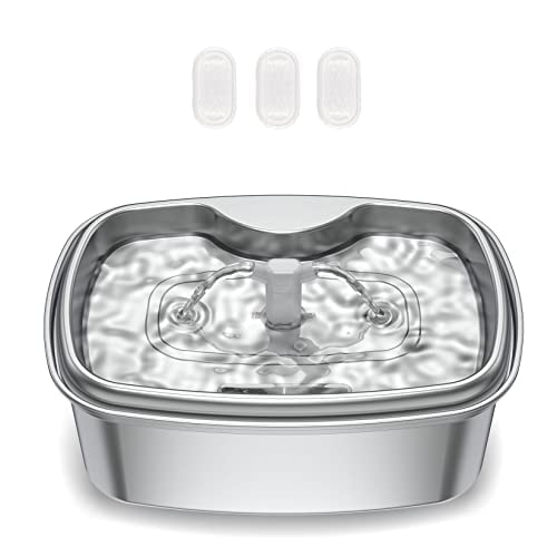 Bento Cat Water Fountain Stainless Steel 2-Way Spout, 2L/67oz Cat ...