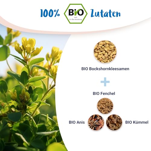 Foto von BIO Aktivierter Bockshornklee Kapseln - Für Stillende Mütter + Fenchel, Kümmel, Anis, von PregniVital®