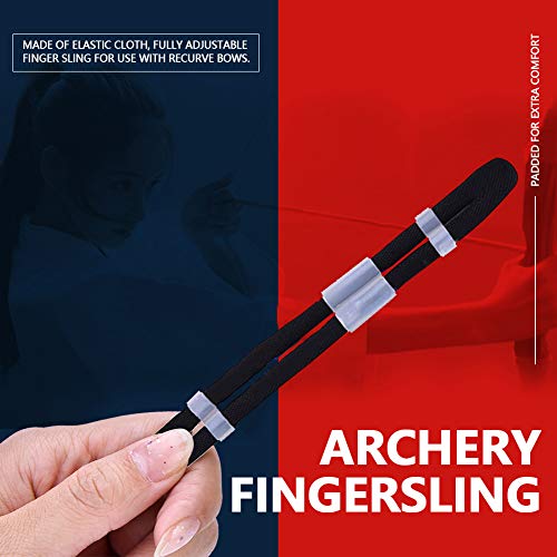 Archery Fingersling Archery Finger Sling Recurve Bow Fingersling Adjustable Fingersling Archery Finger Sling For Recurve Bow Hunting Shooting Accessory(X-Large-Gray) #TOP2