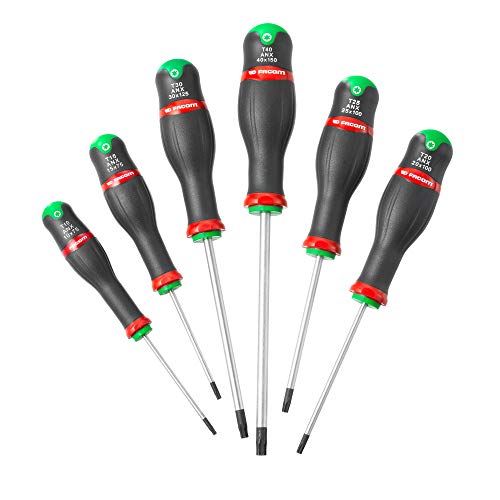 Facom ATX.J6 PROTWIST® Schraubendreher-Set für TORX®-Schrauben, Schwarz, 6 Stück