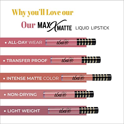Image of Iba Maxx Matte Liquid Lipstick- Nude Twist | Infused with Vitamin E & Almond Oil | Transfer Proof & Long Lasting | Waterproof & Smudge Proof | Velvet Matte Finish & Highly Pigmented| Lip Makeup|2.6Ml