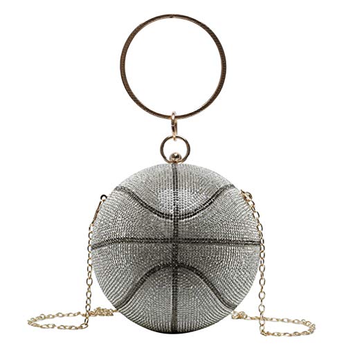 KESYOO Bolsa Redonda Embreagem Bola Bolsa Em Formato de Basquete Feminino Carteira de Pulso Com Alça