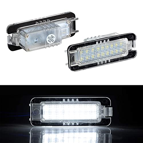 【Installazione Semplice】 Questa luce targa a LED ha presa OE, plug and play, facile da installare, nessuna perforazione richiesta. Questa luce targa fornisce una luce bianca allo xeno perfetta che è sufficiente per illuminare i numeri sulla targa.