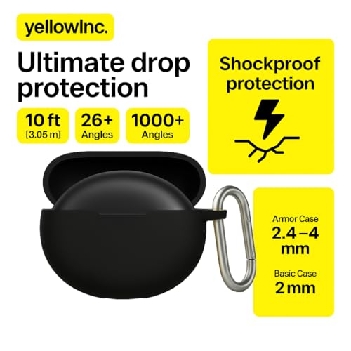 Image of Case Cover Compatible with OnePlus Nord Buds 3 Pro (Earbuds Not Included) (Transparent with Black Lock)