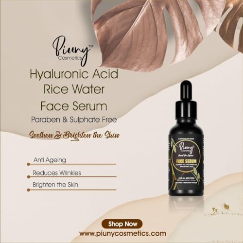 Generic PIUNY Green Tea, Green Coffee, Matcha Tea Ext. Face Wash 100 ML And Licorice Ext. Rice Water Ext. & Hyaluronic Acid Face Serum 30 ML (Combo Pack) For Unisex, Black/white