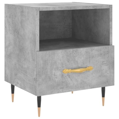 Table de chevet gris béton gain de place pour optimiser le rangement de lit - 6