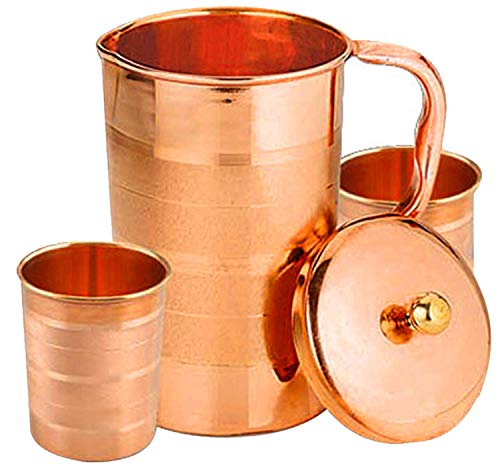 Pichet en cuivre pour la table quotidienne avec 2 verres Devyom - 2