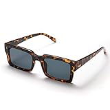 TIANYESY Sunglasses For Women Minimalist Classic Design Fashion UV400 Square Sun Glasses Unisex TY2984 (Leopard)