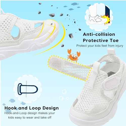 Image of BARERUN Kids Water Shoes Boys Girls Barefoot Aqua Socks for Swim Surf Pool Beach Sport Lightweight Breathable Sandal Athletic Slip-On Sneaker for Toddler Outdoor Indoor
