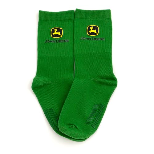 John Deere Truck Farm Animal 3 Pack Non-Slip Grip Crew Socks Toddler to Little Kid Sizes (2T-4T - 4-6)3