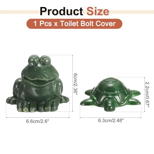 Cache-boulons de toilettes céramique vert uxcell accessoire WC sol x2 - 3
