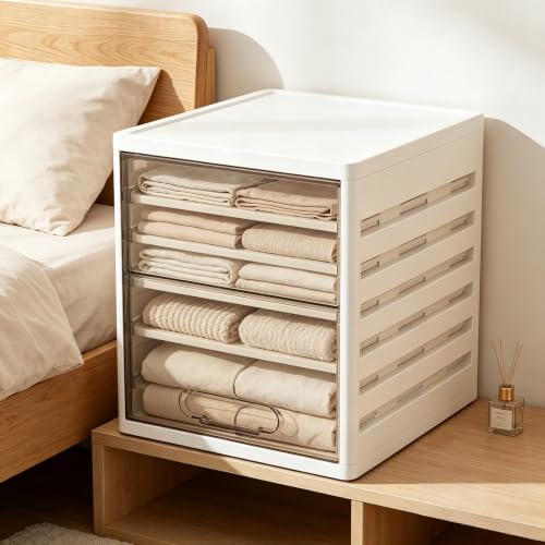 Foldable Dust-Proof Multi-Purpose Storage Organizer Box with 7 Removable Dividers, Customizable Compartment Storage Bin for Office Supplies, Shirts, Socks and Household Sundries - Image 8