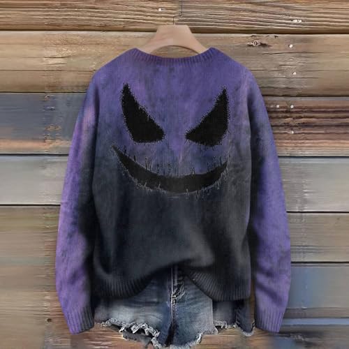 Men's Crewneck Fashion Pullover Loose Fit Halloween Graphic Sweatshirts Casual Comfy Long Sleeve Lightweight Tops2