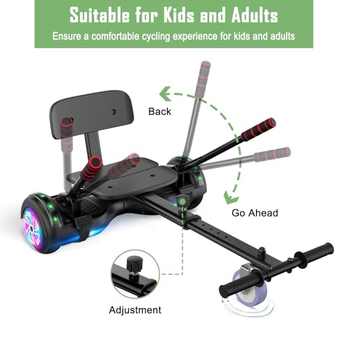 Image of CBD Scooter with Corlorful LED Lights,6.5 inch Wheels, Dual 300W Motor Scooter for Kids Girls Boys Adults, All Ages