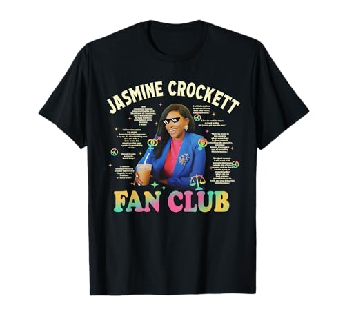 Retro Jasmine Crockett Texas.Democrat Fan Club Clothing T-Shirt