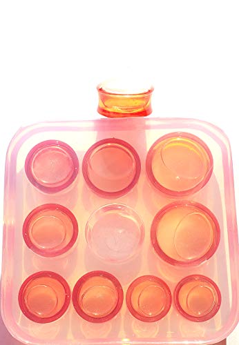 Alenka D. 5 Pair Resin Mold Double Flare Ear Gauge, 16mm to 25mm, Crafts Mold for Casting Body Stretching Jewelry