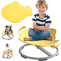 Sensory Spinning Chair for Autism - Adjustable Swivel Chair for Kids Designed to Enhance Balance, Coordination and Sensory Experiences Can Rotate 360° Super Smoothly, Ideal for Indoor Play (Yellow)