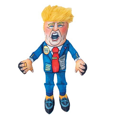 Fuzzu Donald Trump (2020 Special Edition) Political Parody Novelty Dog Chew Toy With Squeaker, Large #TOP18