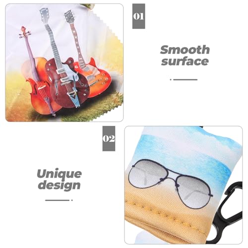 Homoyoyo Paño para Limpiar Gafas y Pantallas Llavero, Suave Microfibra Compacto, 3 Piezas, para Limpieza de Lentes, Cámaras y Dispositivos Electrónicos, Portátil, Diseño Decorativo, - imagen 5