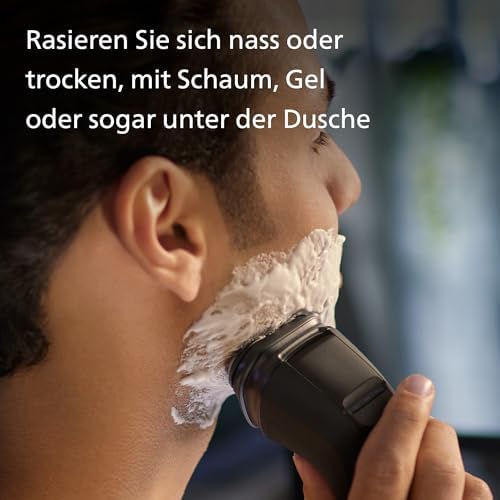 Bild 3 - Philips Shaver Series 3000X – Elektrischer Nass- und Trockenrasierer für Männer in Schwarz, mit SkinProtect-Technologie, ausklappbarem Bartschneider (Modell X3001/00)