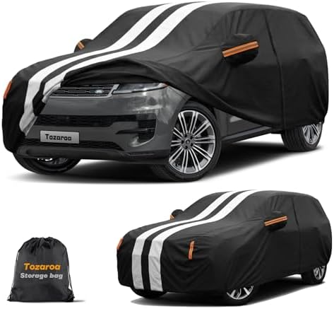 Multi-Layer Car Cover Custom Fit for Land Rover Range Rover Sport(2013-2026), 100% Waterproof All Weather for Automobiles, Gift with Towel, Heavy Duty Car Covers for Rain Sun UV Protector with Zipper.