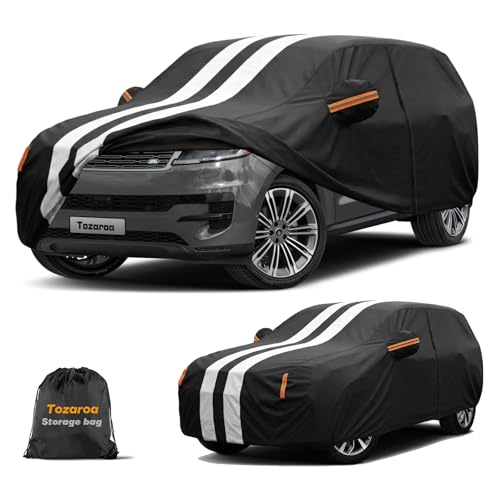 Multi-Layer Car Cover Custom Fit for Land Rover Range Rover Sport(2013-2026), 100% Waterproof All Weather for Automobiles, Gift with Towel, Heavy Duty Car Covers for Rain Sun UV Protector with Zipper.