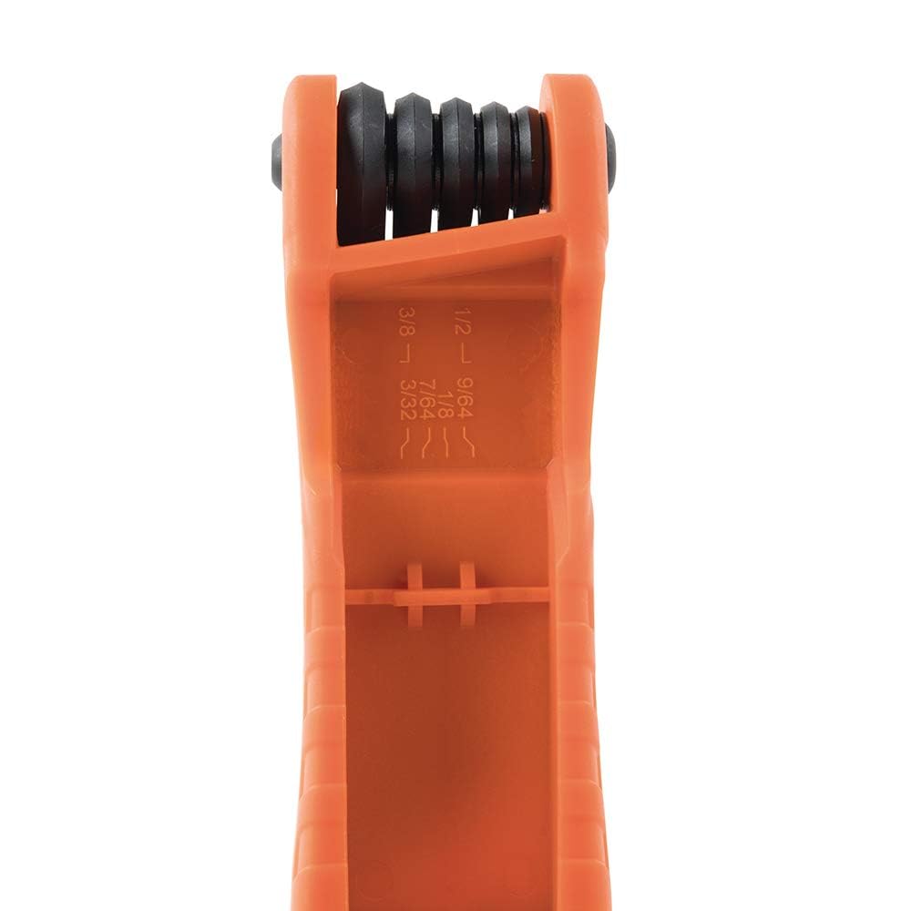 KLEIN TOOLS 70540M Compact Folding Hex Key Set, 8-Key Metric Sizes 1.5mm to 8mm, Industrial Strength Heat Treated Alloy Steel - Image 2