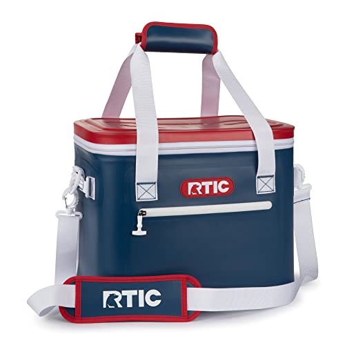 30 Can, Insulated Bag Portable Ice Chest Box For Lunch, Beach, Drink, Beverage, Travel, Camping, Picnic, Car, Trips, Floating Cooler Leak-proof With Zipper, Patriot