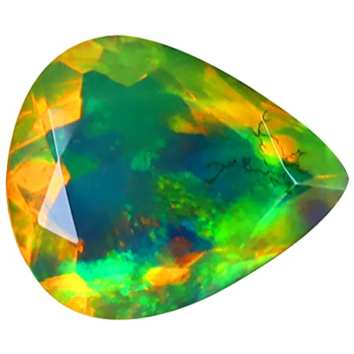 Opale naturelle éthiopienne poire 1.55 ct pour bague et pendentif artisanal