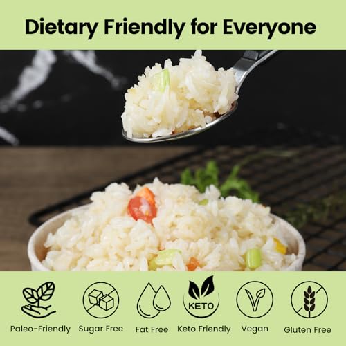 Image of Hethstia Konjac Shirataki Rice, 10 Packs, Low Carb, Ready to Eat | Keto-friendly, vegan, gluten-free, zero sugar, fat free, low calorie, rice substitute for healthy meals