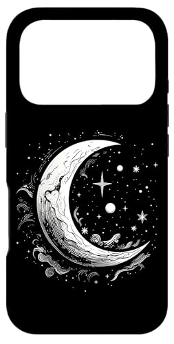 Galaxy Night Sky Moon Lunar Stars Love X}zP[X iPhone 17 Pro p