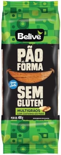 Pão de Forma Multigrãos Sem Glúten Sem Lactose 400g - Belive