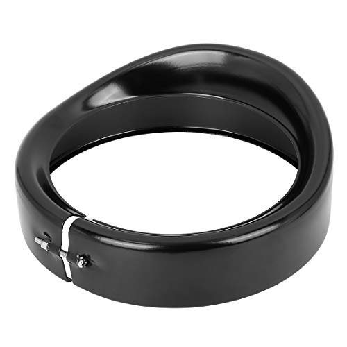 F FIERCE CYCLE 7inch Black Round Motorcycle Headlight Trim Ring