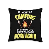 camper caravan Gifts next life camp caravan Throw Pillow, 16x16, Multicolor