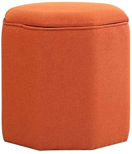 Pouf rangement respirant et confortable avec structure robuste en bois