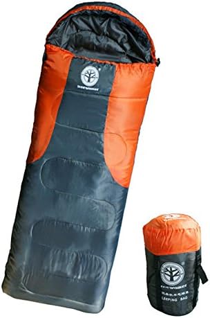 Soft Comfort All Season Fleece Camping Sleeping Bag Fits Adult up to 7', Temp Range 50-78F.