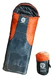 Soft Comfort All Season Fleece Camping Sleeping Bag Fits Adult up to 7', Temp Range 50-78F.
